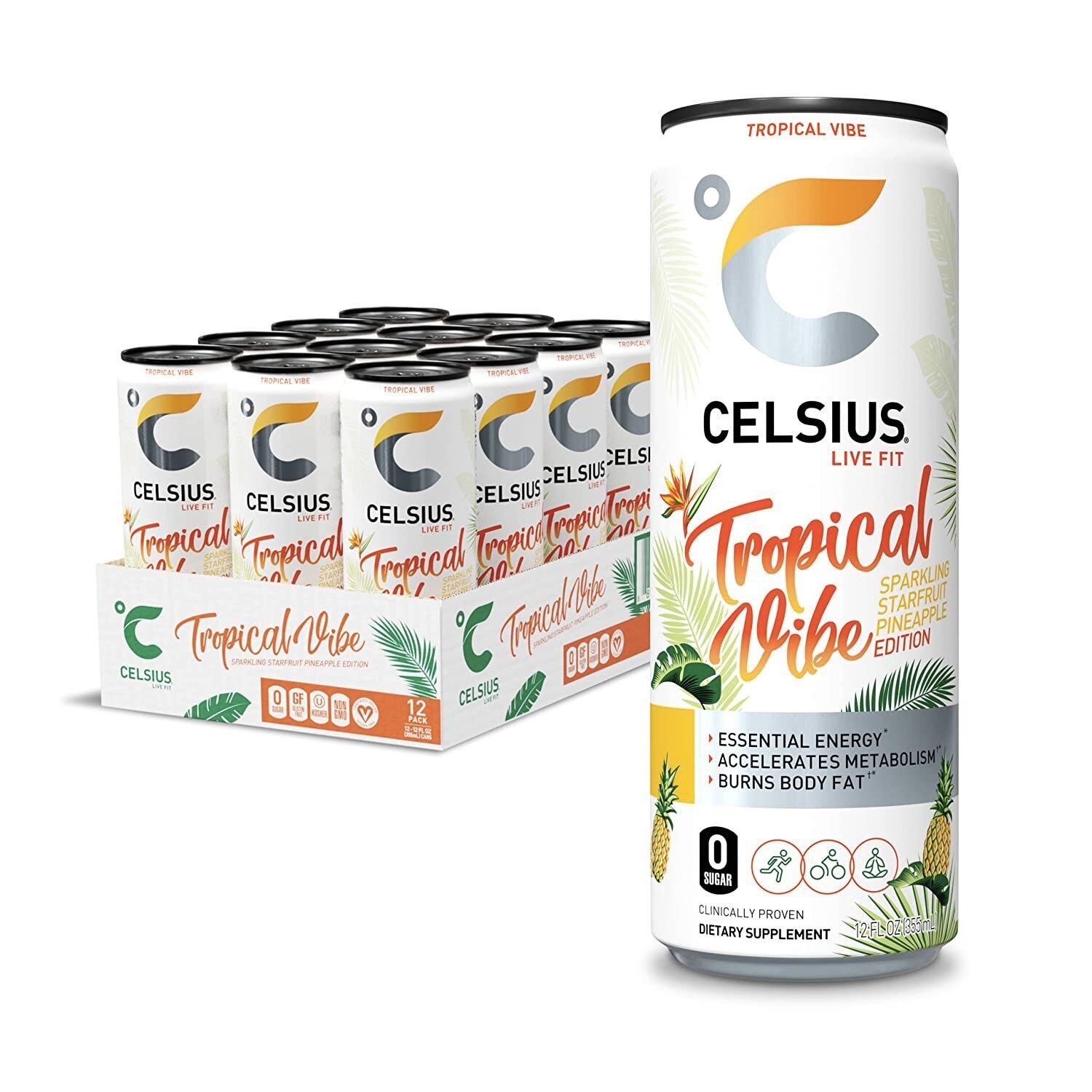 Celsius live fit tropical vibe drinks