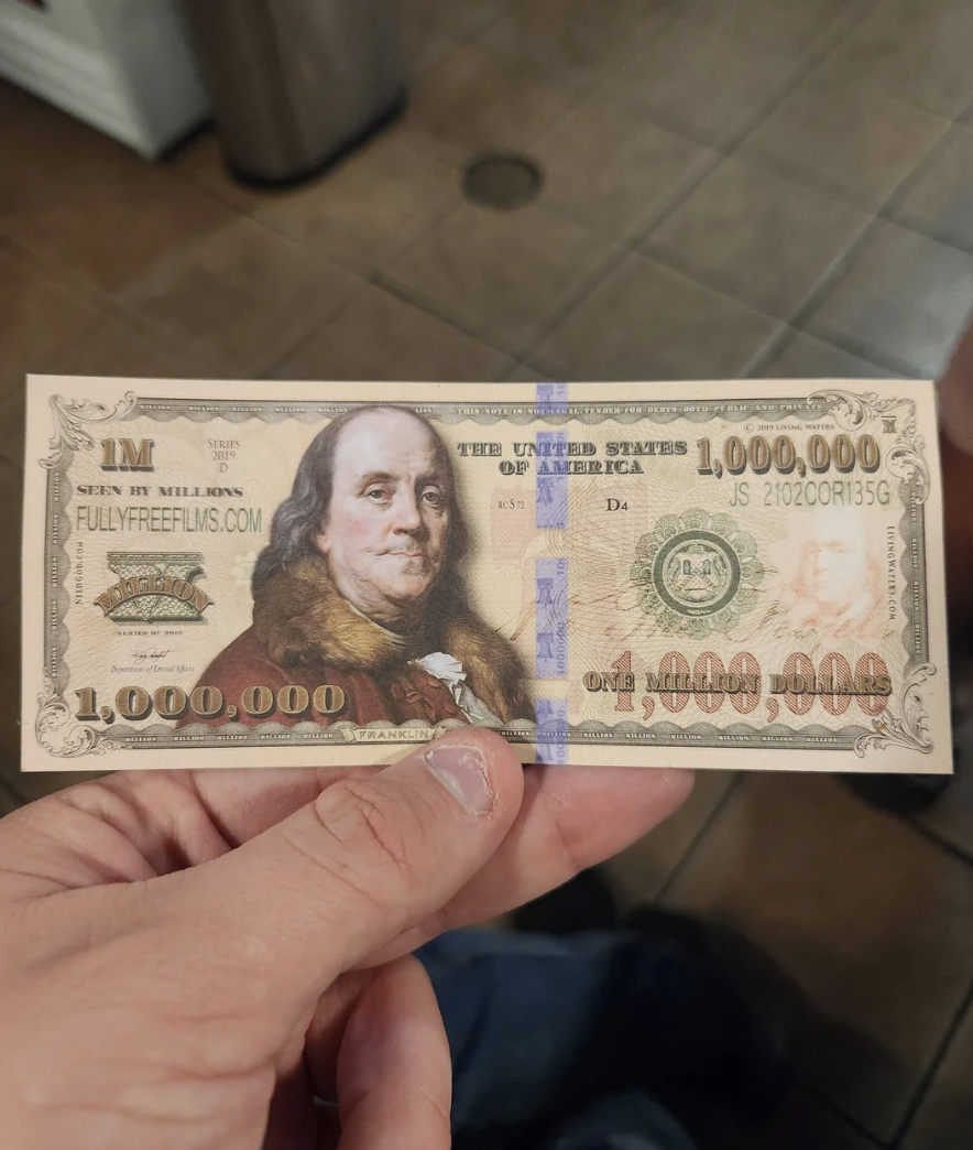 A fake $1 million bill