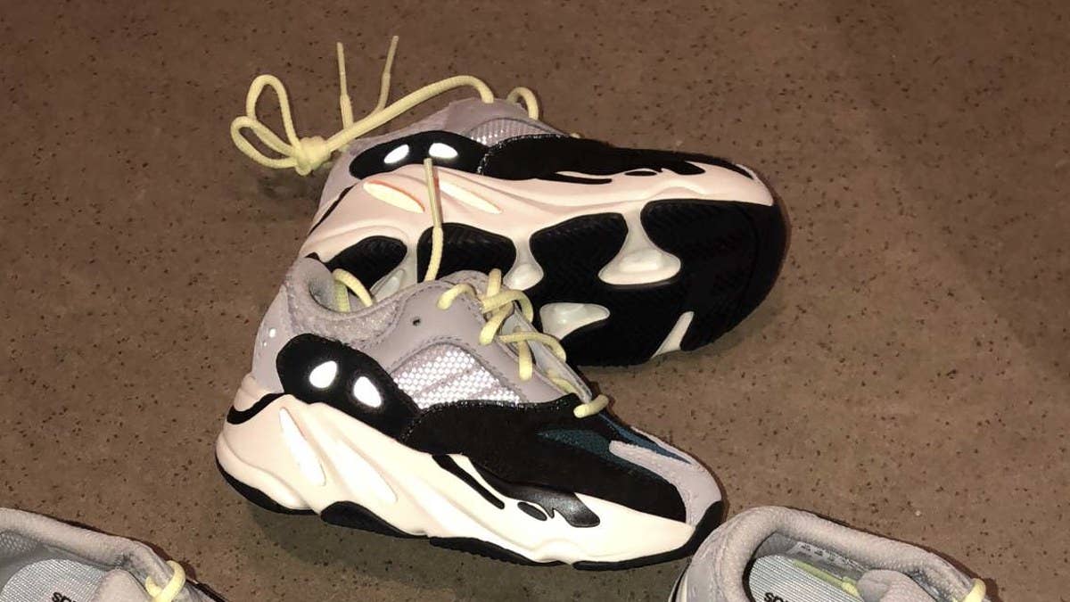 These Adidas Yeezy Boost Wave Runner 700 infant samples were made exclusively for North and Saint.