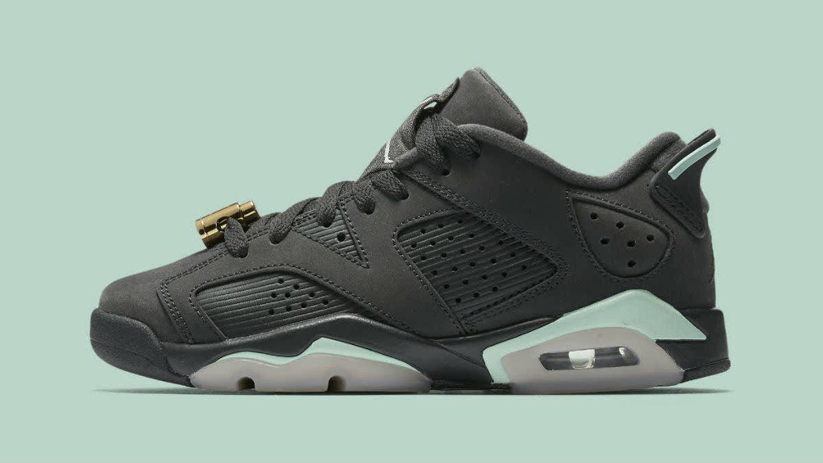 The "Mint Foam" Air Jordan 6 Low releases in girls' sizing on July 8, 2017 for $120.