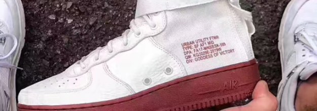 Sf air force 1 mid store red ivory