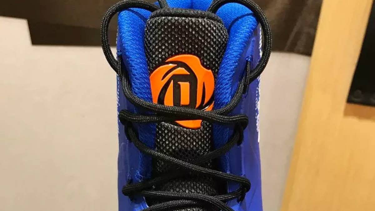 Even though he's Cleveland-bound, Derrick Rose still has a new New York Knicks-colored sneaker.