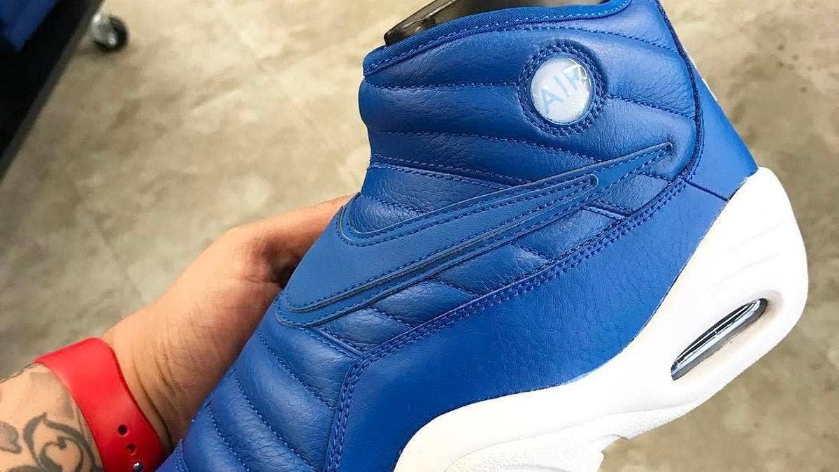 Dennis Rodman's Nike Air Shake Ndestrukt surfaces in Pistons blue.