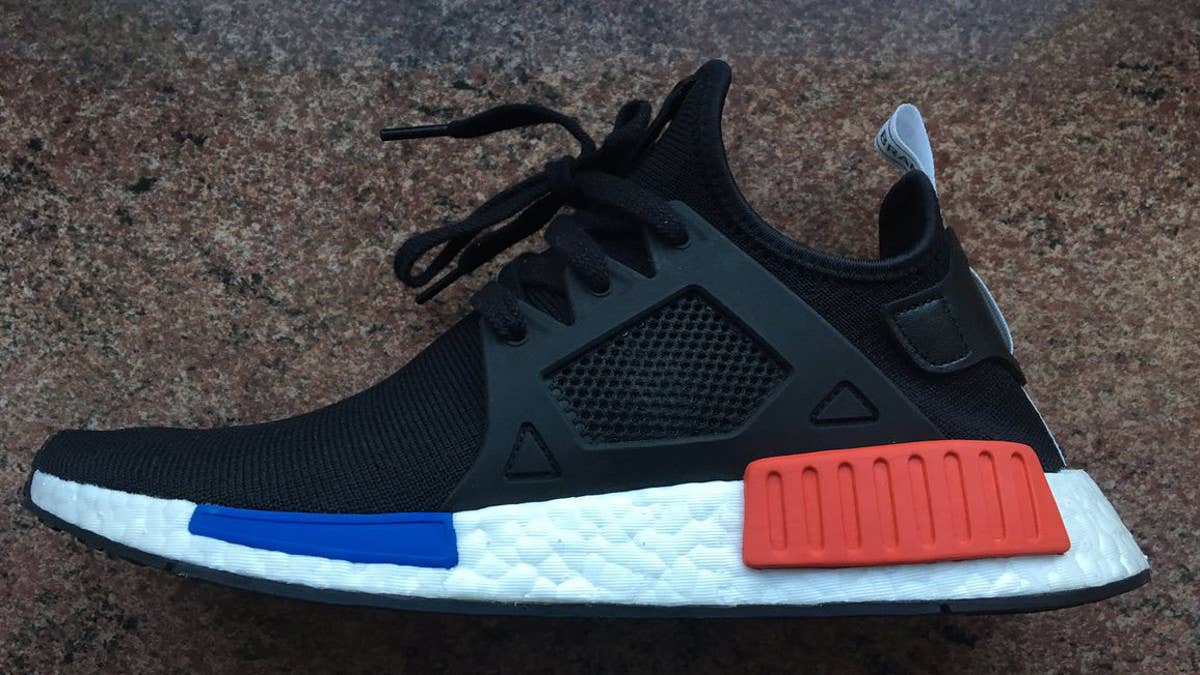 Adidas NMD XR1s use the OG black/red/blue colorway.