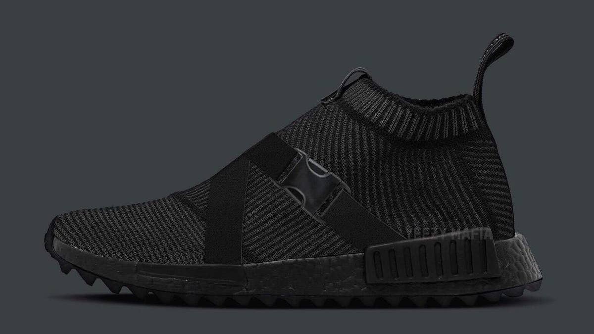 Triple black Adidas NMD City Socks by The Good Will Out releasing on Sept. 16.