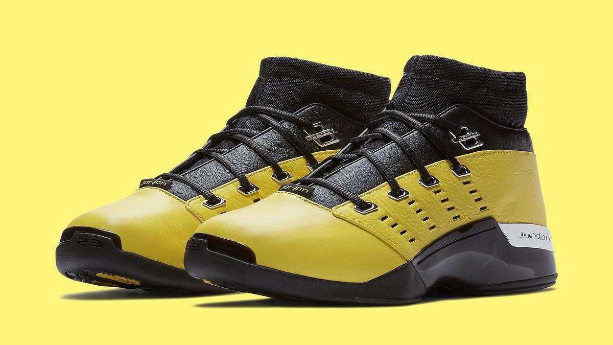 The SoleFly x Air Jordan 17 Low "Lightning" is releasing in February 2018.