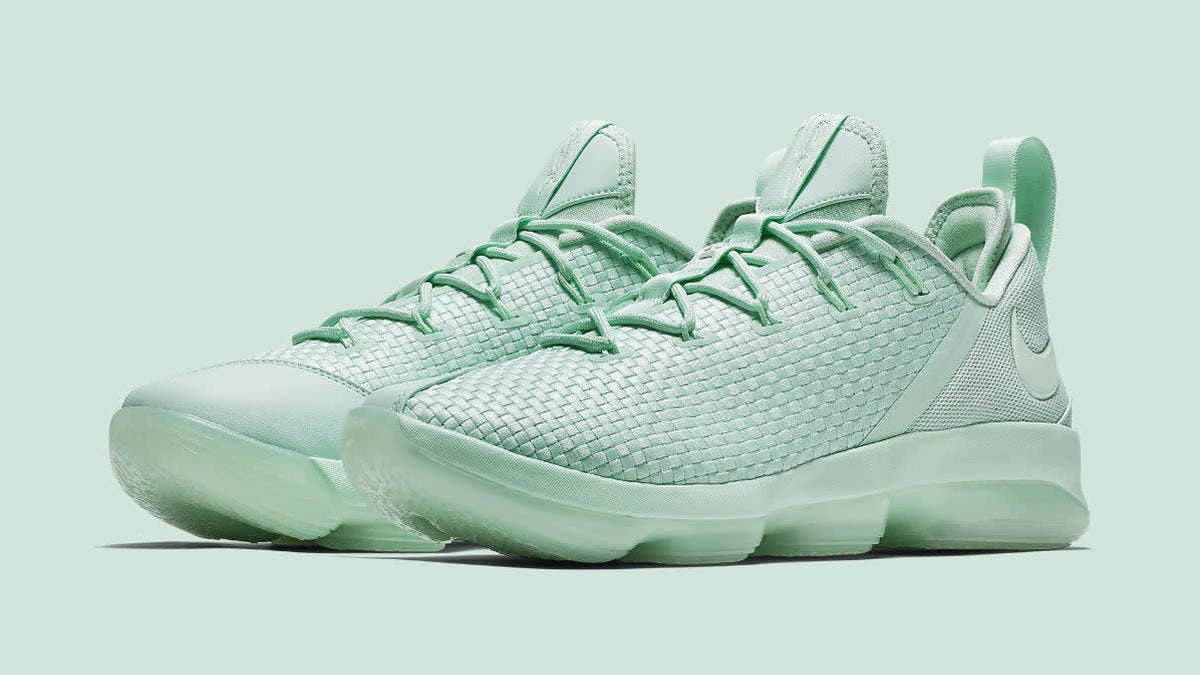 The green Nike LeBron 14 Low releases Summer 2017.