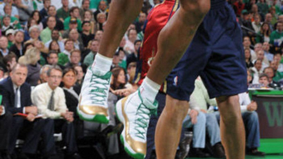 Rudy Gay recalls getting shut down after asking Ray Allen for his Air Jordan 11 PEs.