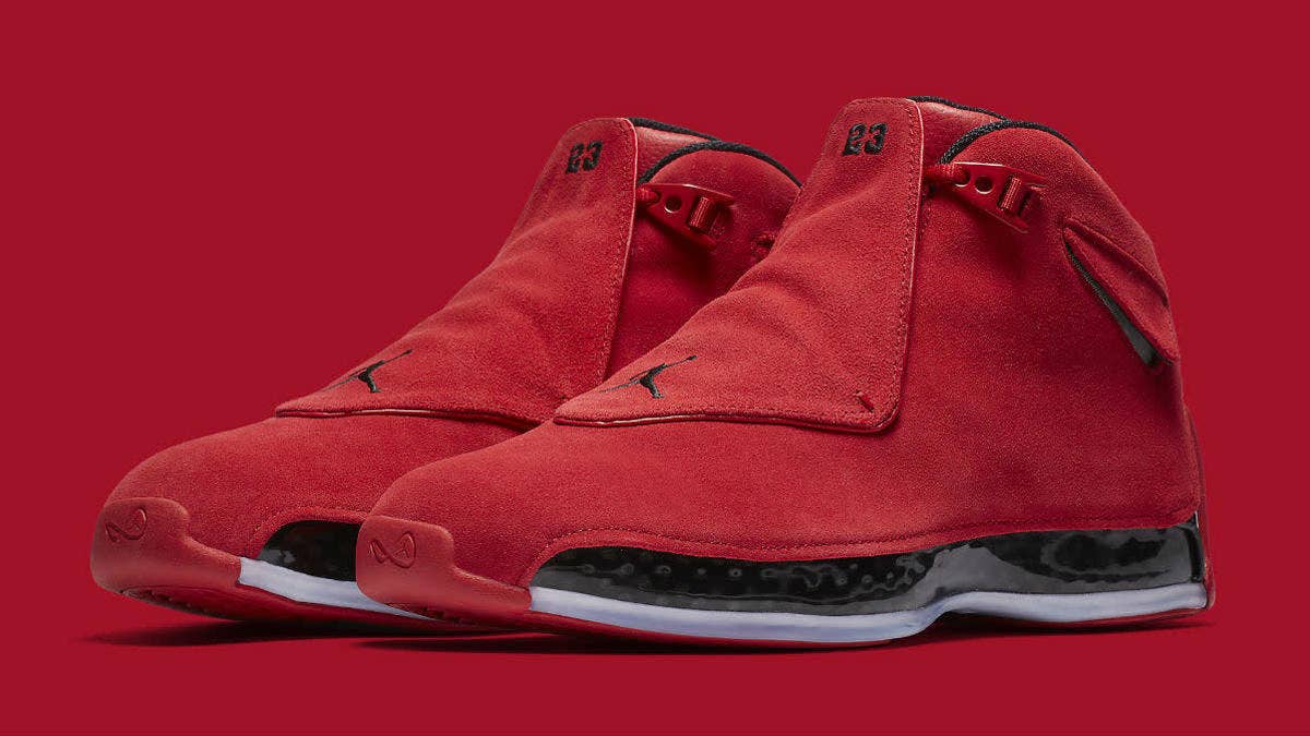 The 'Toro' Air Jordan 18 will release on April 7, 2018 for 225.