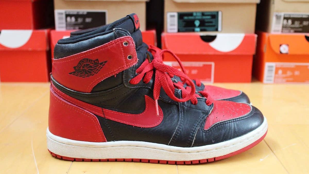 A former Nike employee is selling a vintage pair of 'Banned' Jordan 1s and using the proceeds to protest Trump's ban.