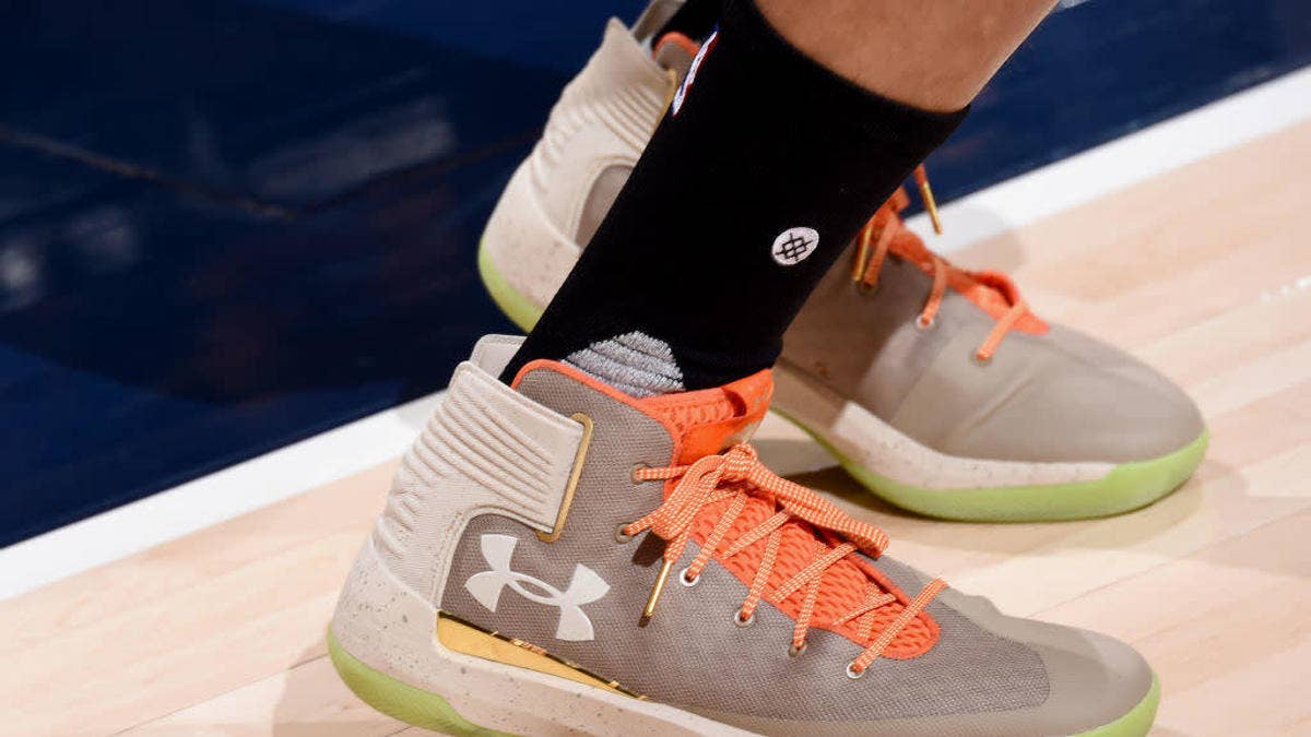 Stephen Curry wears 3ZER0s inspired by Ayesha Curry's cooking show.