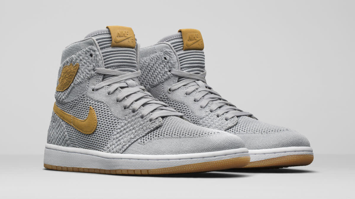 Jordan 1 sale flyknit wolf grey