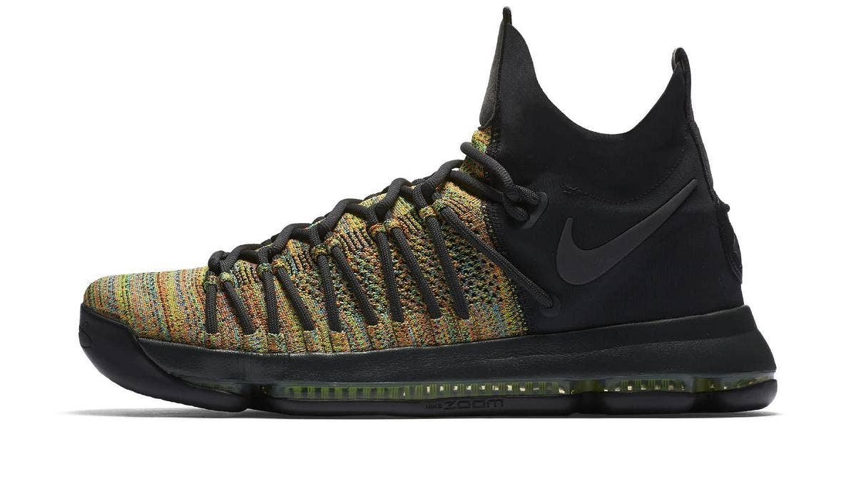 The Nike Zoom KD 9 Elite "Mulitcolor" is scheduled to release on April 28. 