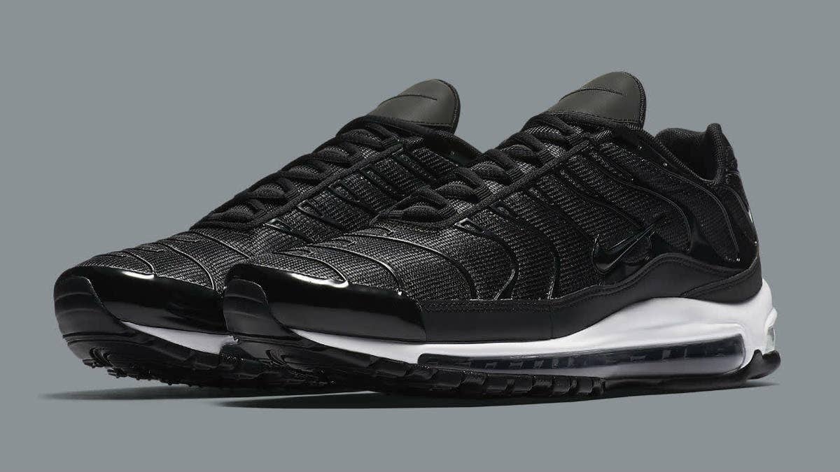 The Nike Air Max 97 Plus hybrid releases in black and white for $175 on November 21, 2017.