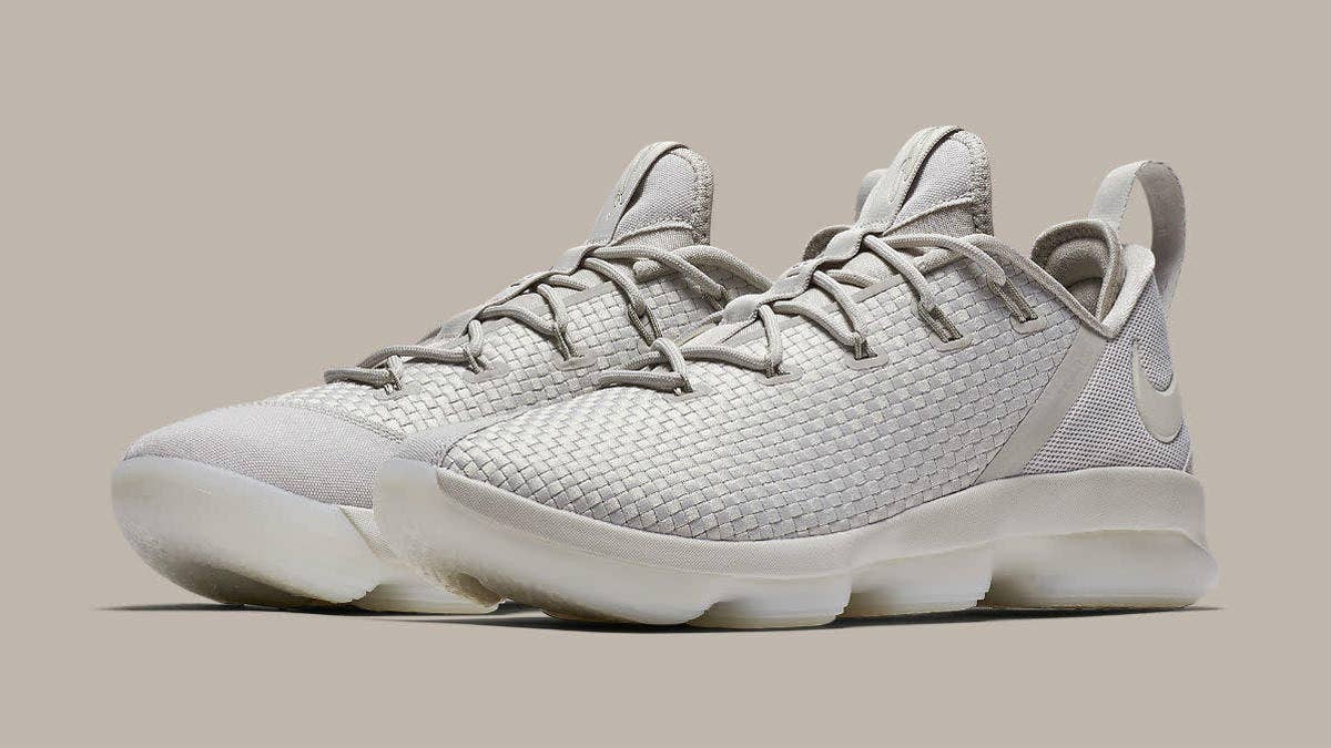 The Nike LeBron 14 Low releases in tan during Summer 2017.
