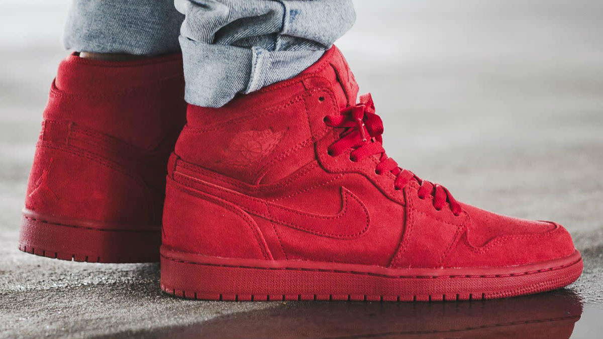 Check Out the 'Red Suede' Air Jordan 1 On-Foot | Complex