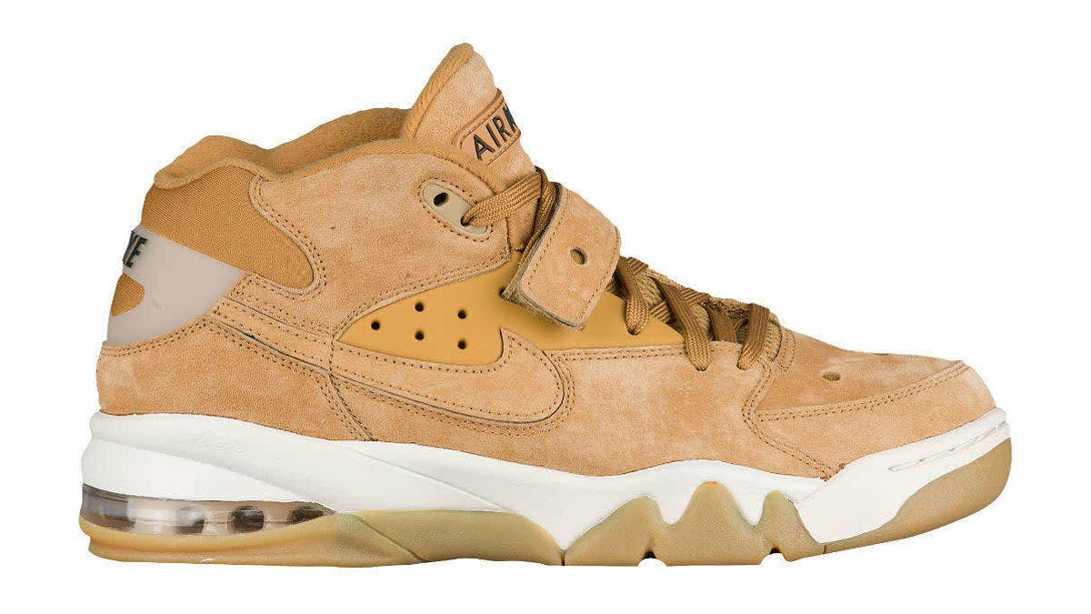 A hoop favorite from the 90s, the Nike Air Force Max returns in a "Flax" colorway.