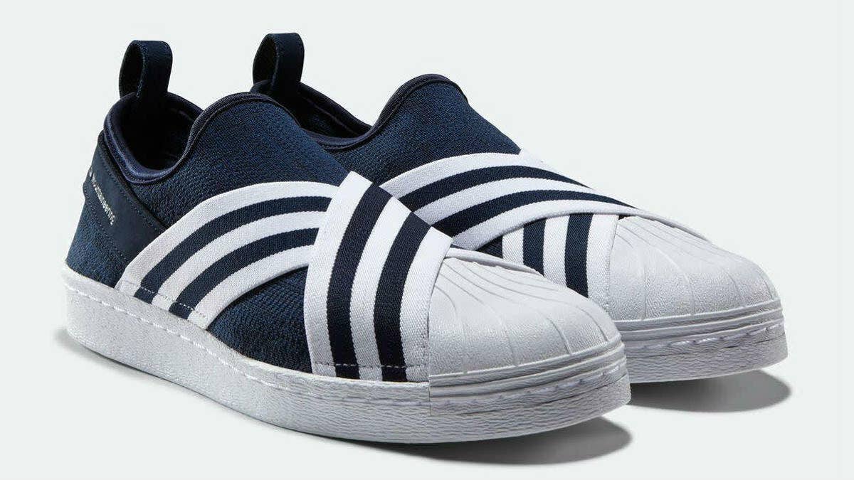 White Mountaineering worked on three new Superstar Slip-Ons with Adidas Originals.