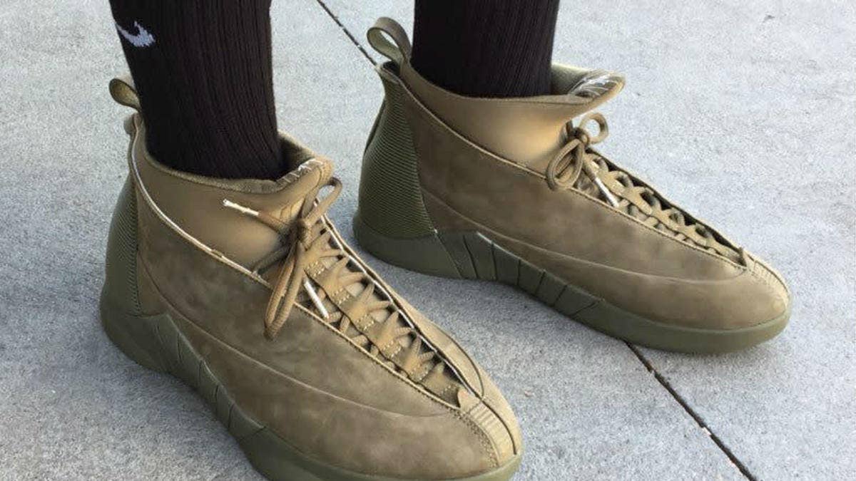 PSNY made an 'Olive Suede' Air Jordan 15 that isn't releasing today.