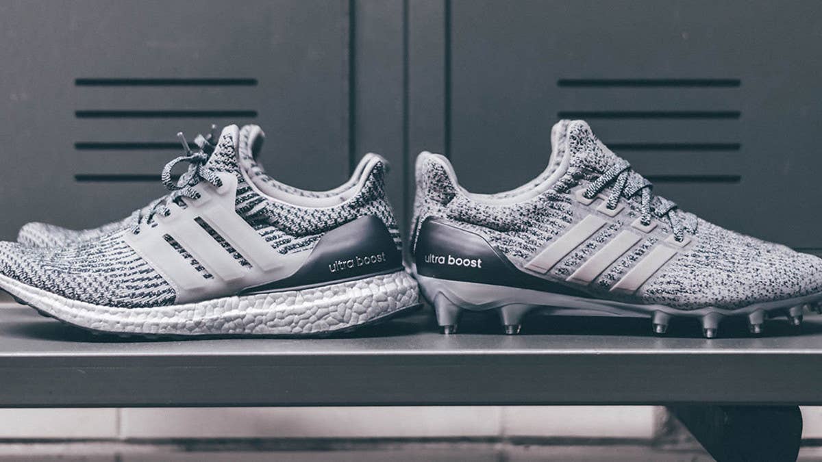 Adidas is releasing its silver Ultra Boost pack during the Super Bowl.