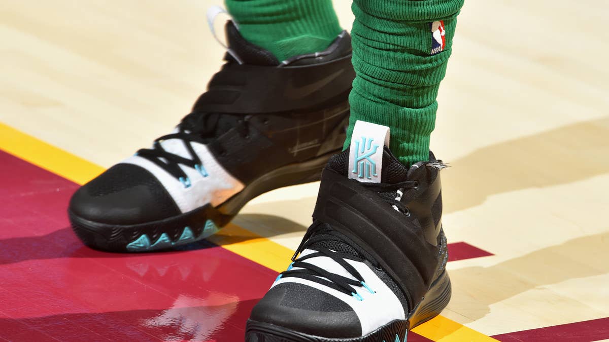 In his Boston Celtics regular season debut, Kyrie Irving debuts a brand new Nike model. 