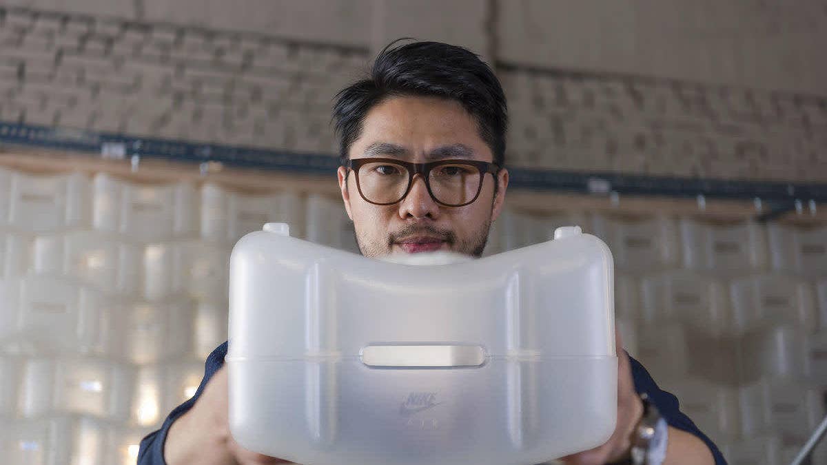 Miniwiz CEO Arthur Huang developed a shoe box made out of recycled materials for Air Max Day.