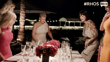 Women sitting down for dinner