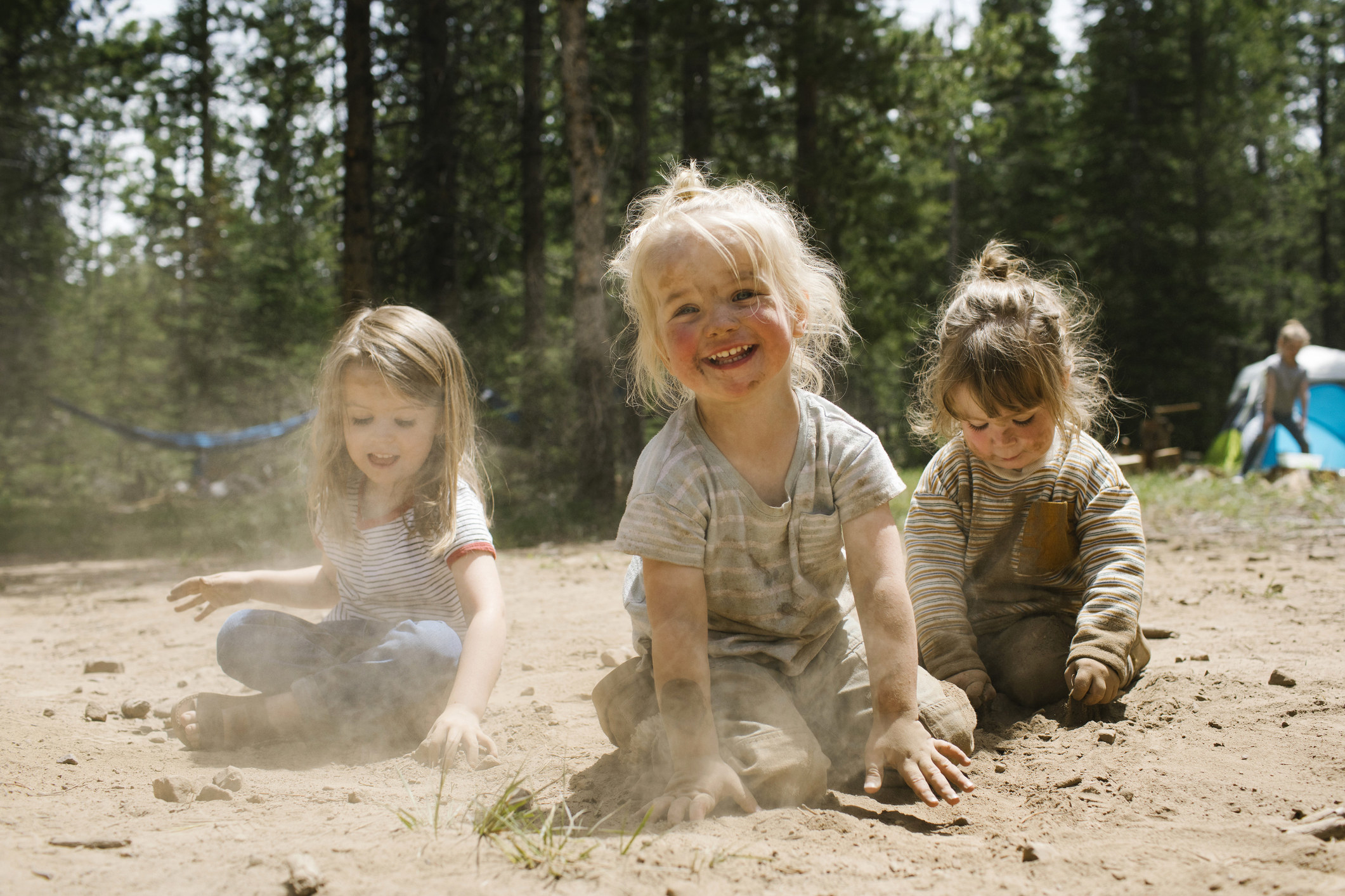 Kids playing in the dirt