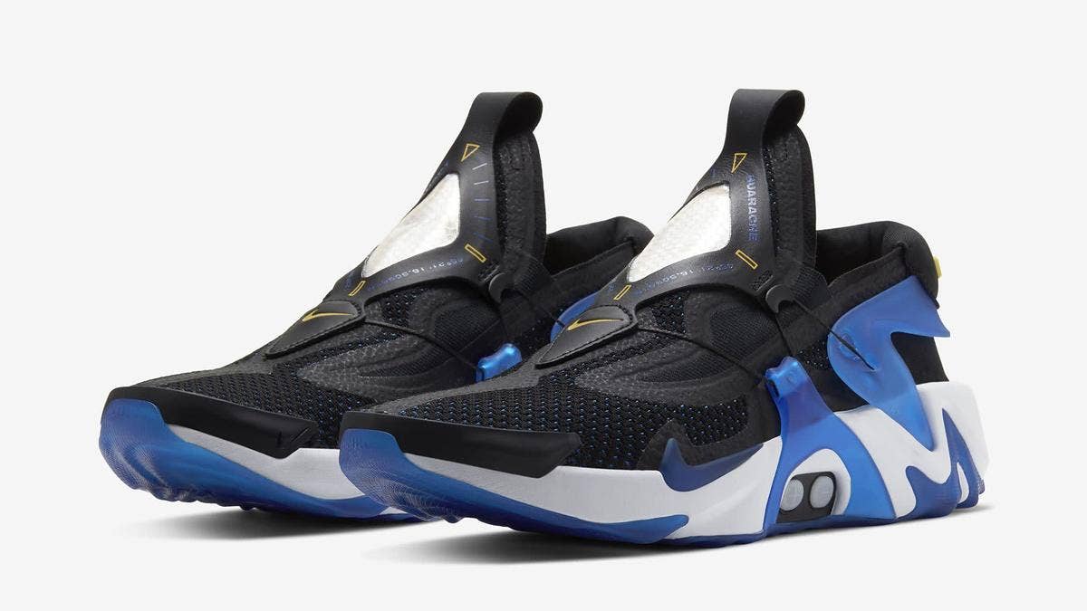 The Nike Adapt Huarache is set to release in a new 'Racer Blue' colorway in Dec. 2019. Click here for the official release info.