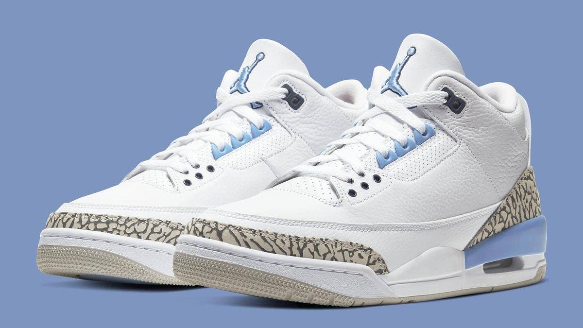 The 'UNC' Air Jordan 3 is releasing soon. Find the release date details and more info here/