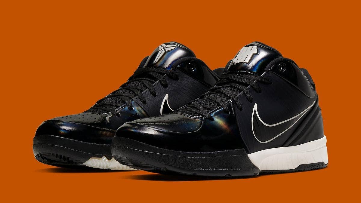Official images of the 'Black Mamba' Undefeated x Nike Kobe 4 Protro have surfaced. Check out release details for the upcoming collab here. 