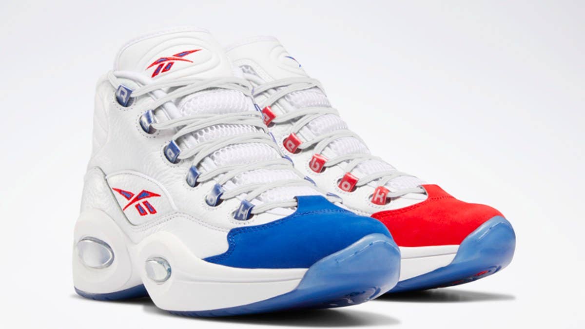 The 'Double Cross' Reebok Question, at the forefront of the Crossover U campaign, celebrating Allen Iverson's legacy and cultural impact.