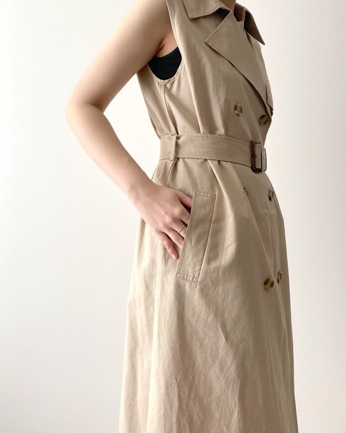 UNIQLO（ユニクロ）のおすすめアイテム「リネンブレンドラペルワンピース（ノースリーブ）」