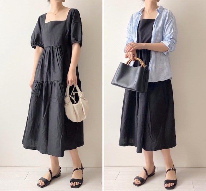 UNIQLO（ユニクロ）のおすすめアイテム「リネンブレンドシャーリングワンピース」