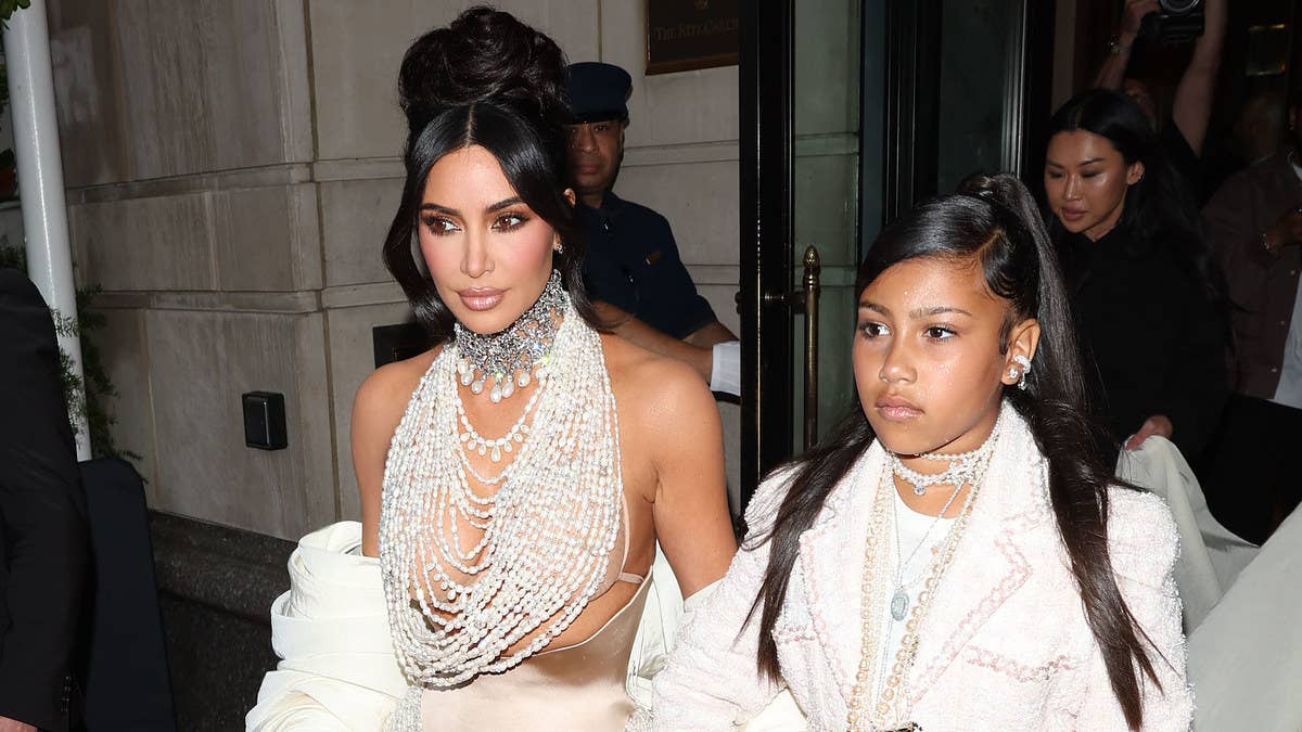 Kim Kardashian revealed that North West saved some rogue pearls in her purse after they fell off her mom's dress on the way to the Met Gala.