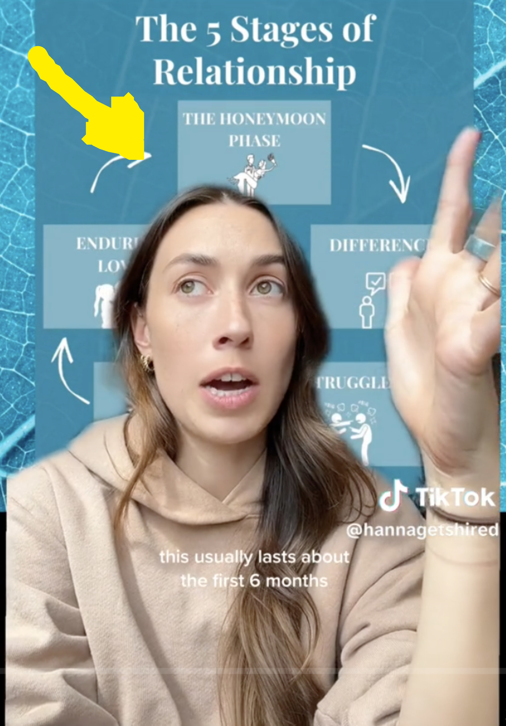 a girl talking to the camera in a tiktok video