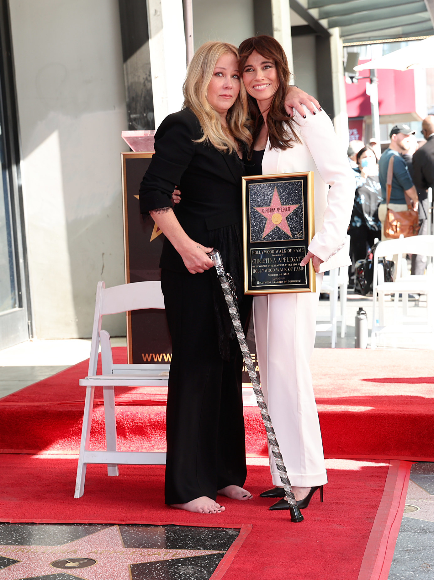 Christina Applegate and Linda Cardellini at Applegate&#x27;s Hollywood Walk of Fame ceremony