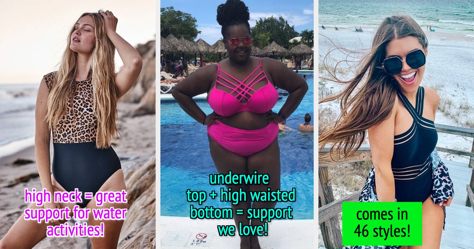 27 Supportive Bathing Suits You Can Actually Swim Dive And Splash Around In