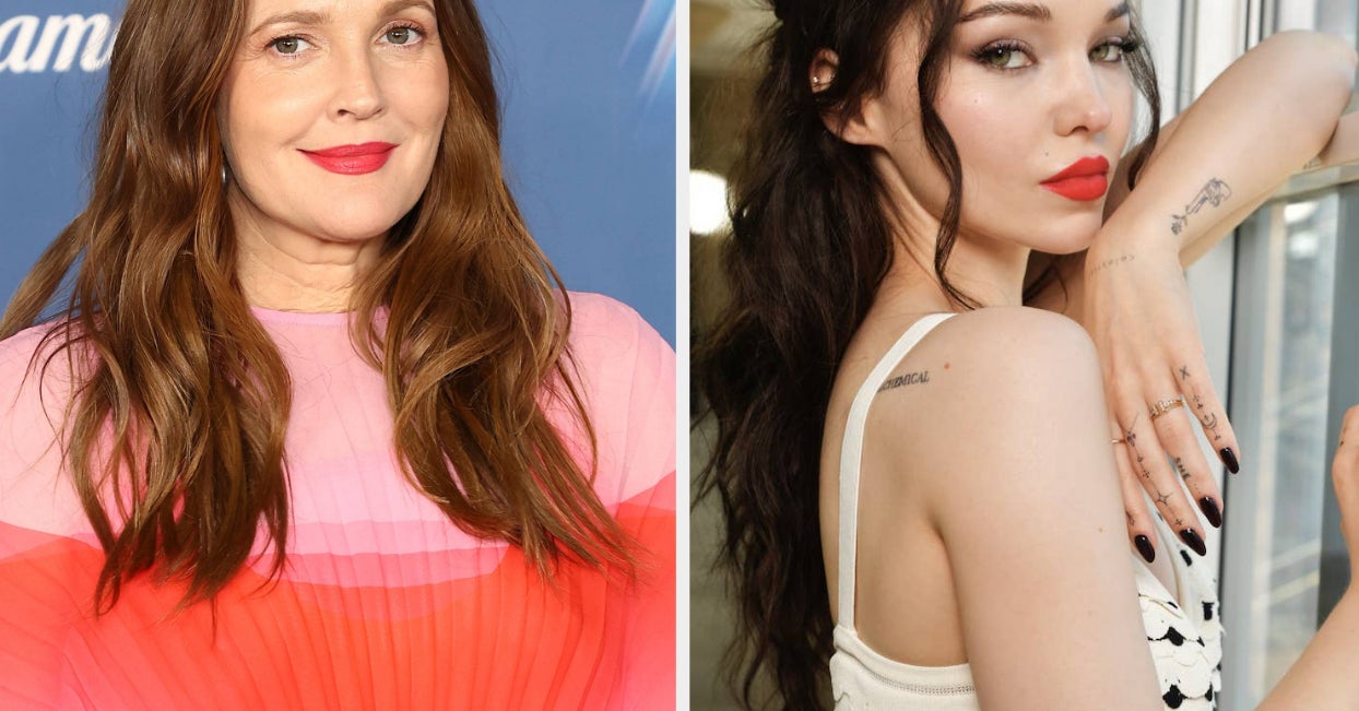 Drew Barrymore And Dove Cameron Spoke About Getting Tattooed At Ages 13 And 14 Respectively