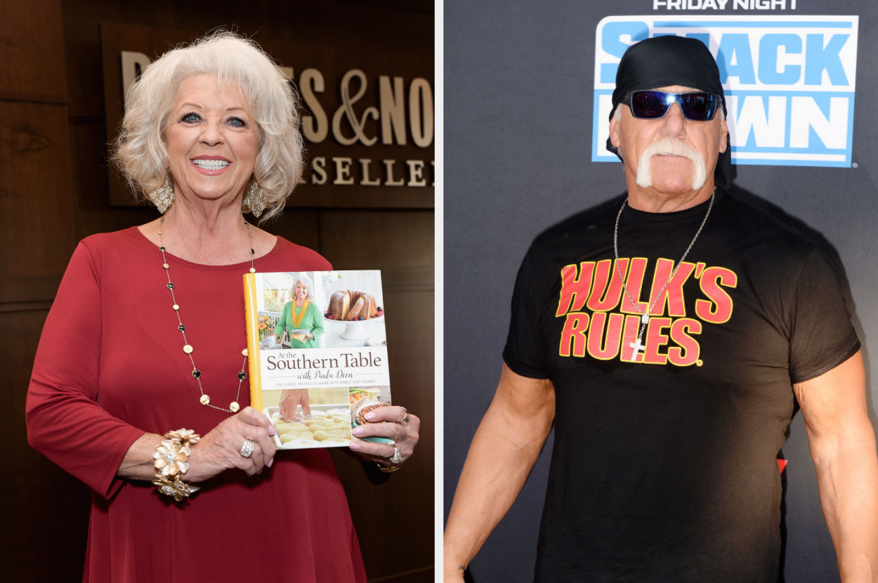 Side-by-side of Paula Deen and Hulk Hogan