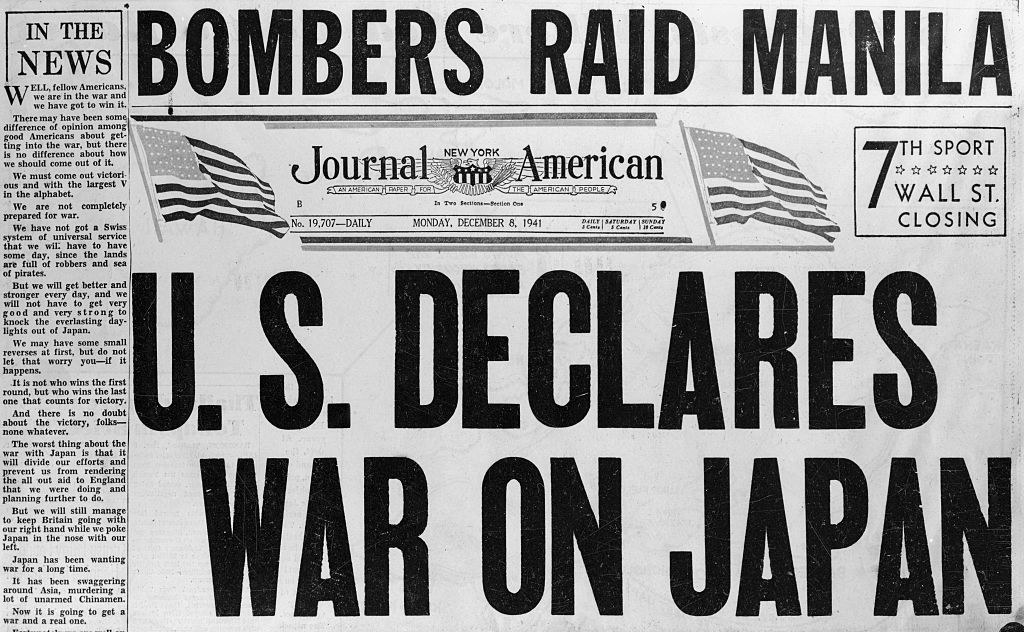 U.S. Declares War on Japan