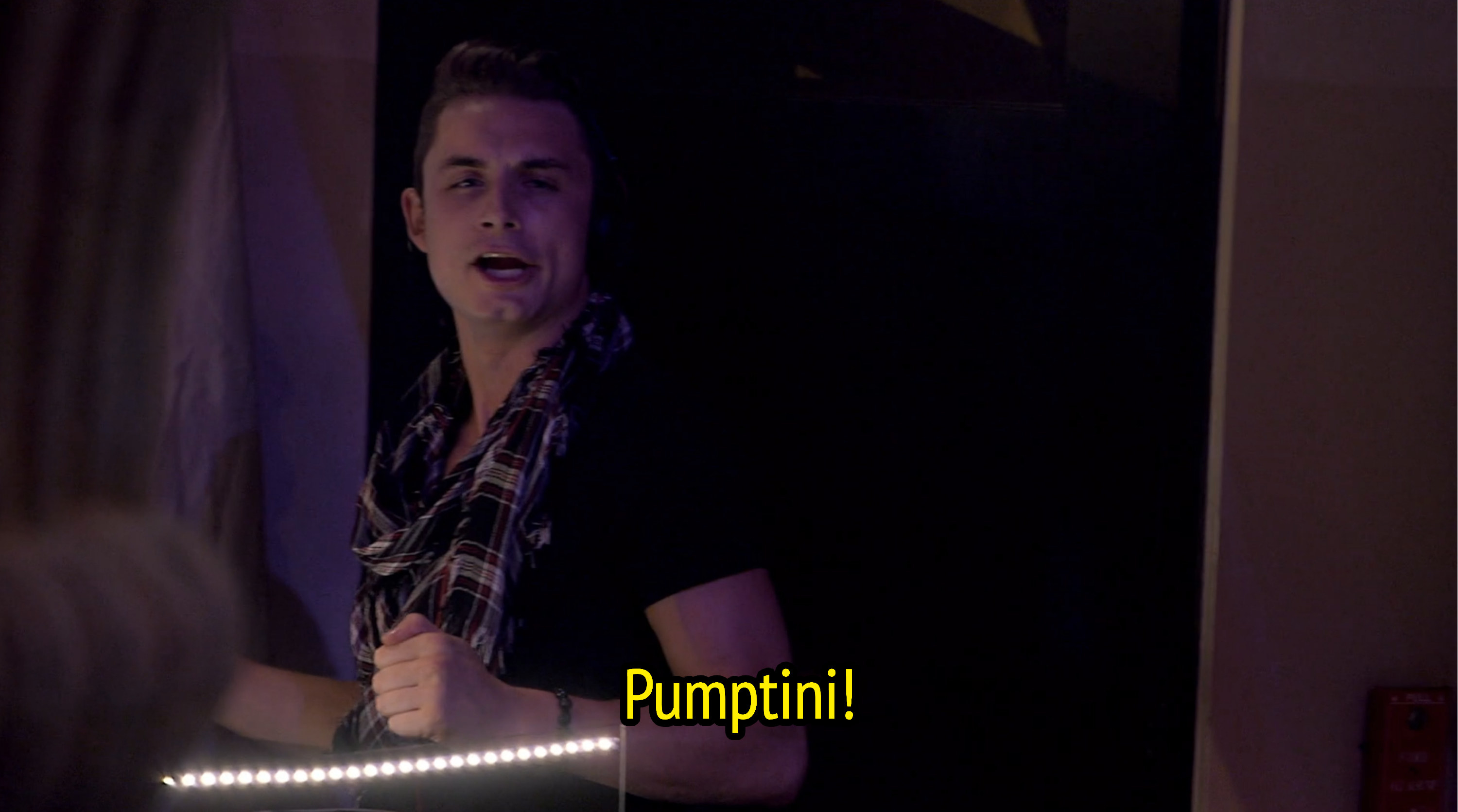 James Kennedy screenshot as he yells, &quot;Pumptini!&quot;