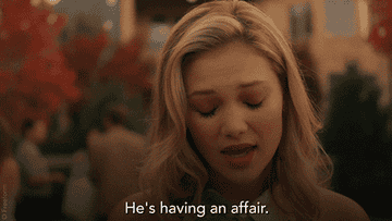 woman saying, he&#x27;s having an affiar