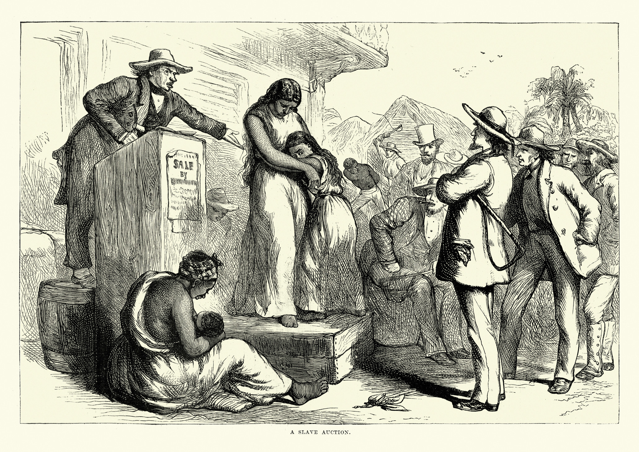 Rendering of a slave auction