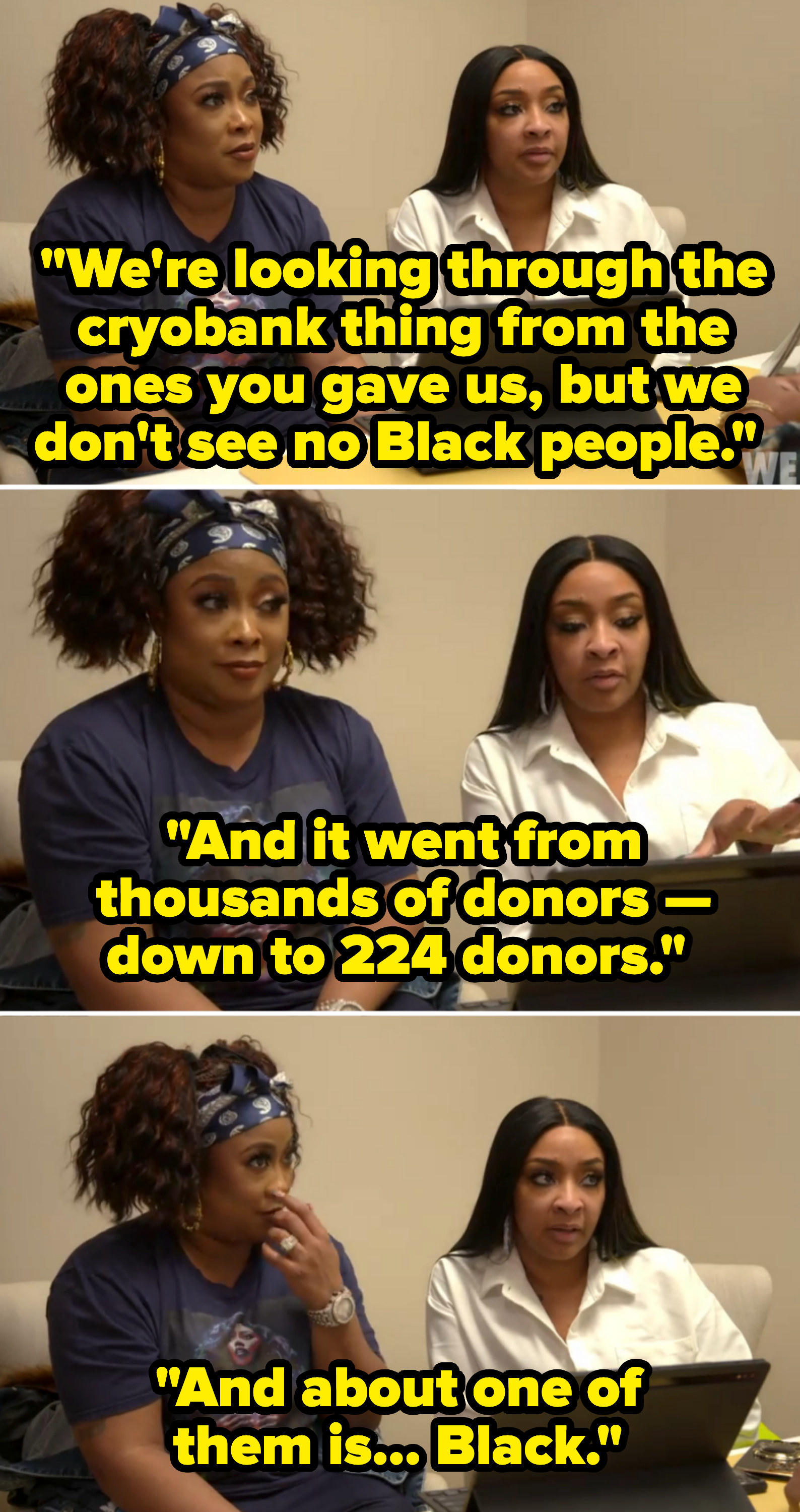 Da Brat and Judy say that out of thousands of donors and down to 224, about only one donor was Black
