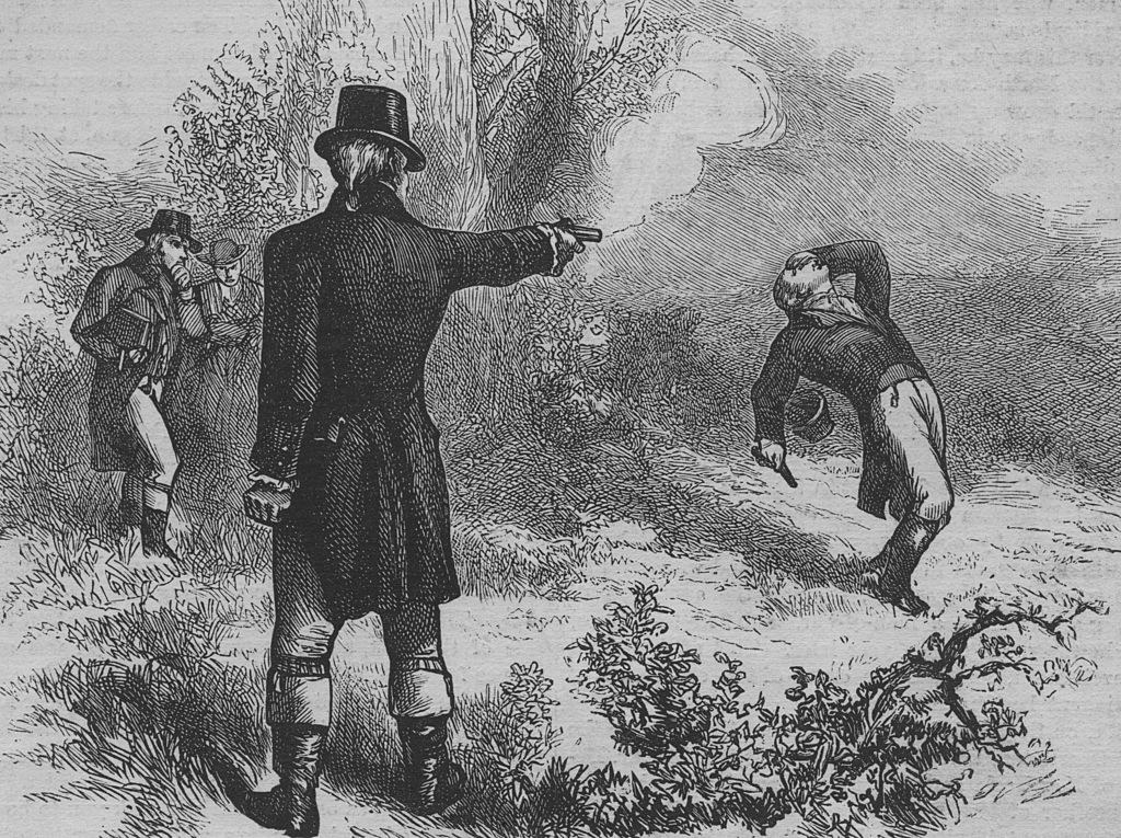 A rendering of the Burr-Hamilton duel