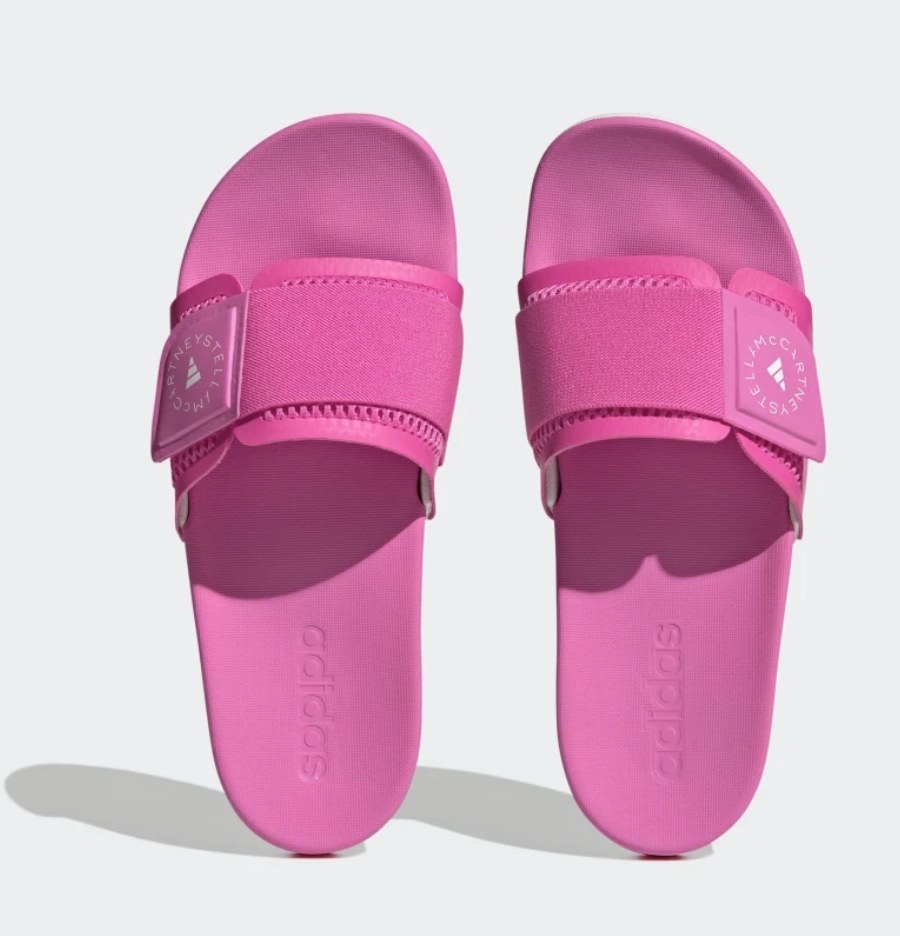A pair of pink slides