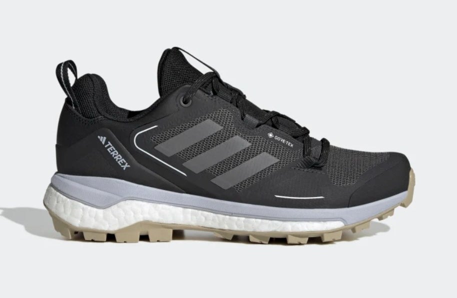 A black hiking shoe