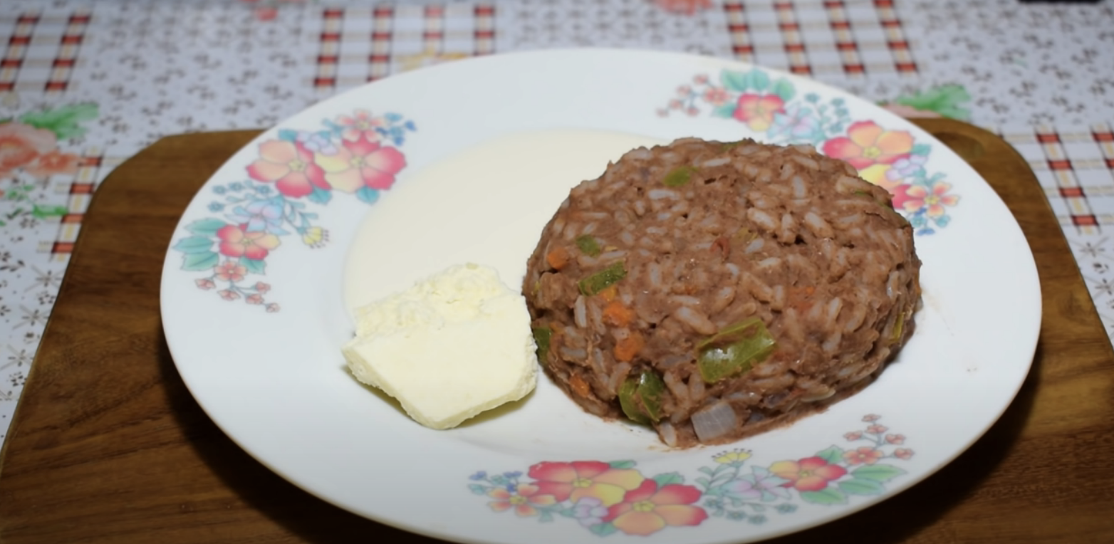 plate of the beans and rice mixture