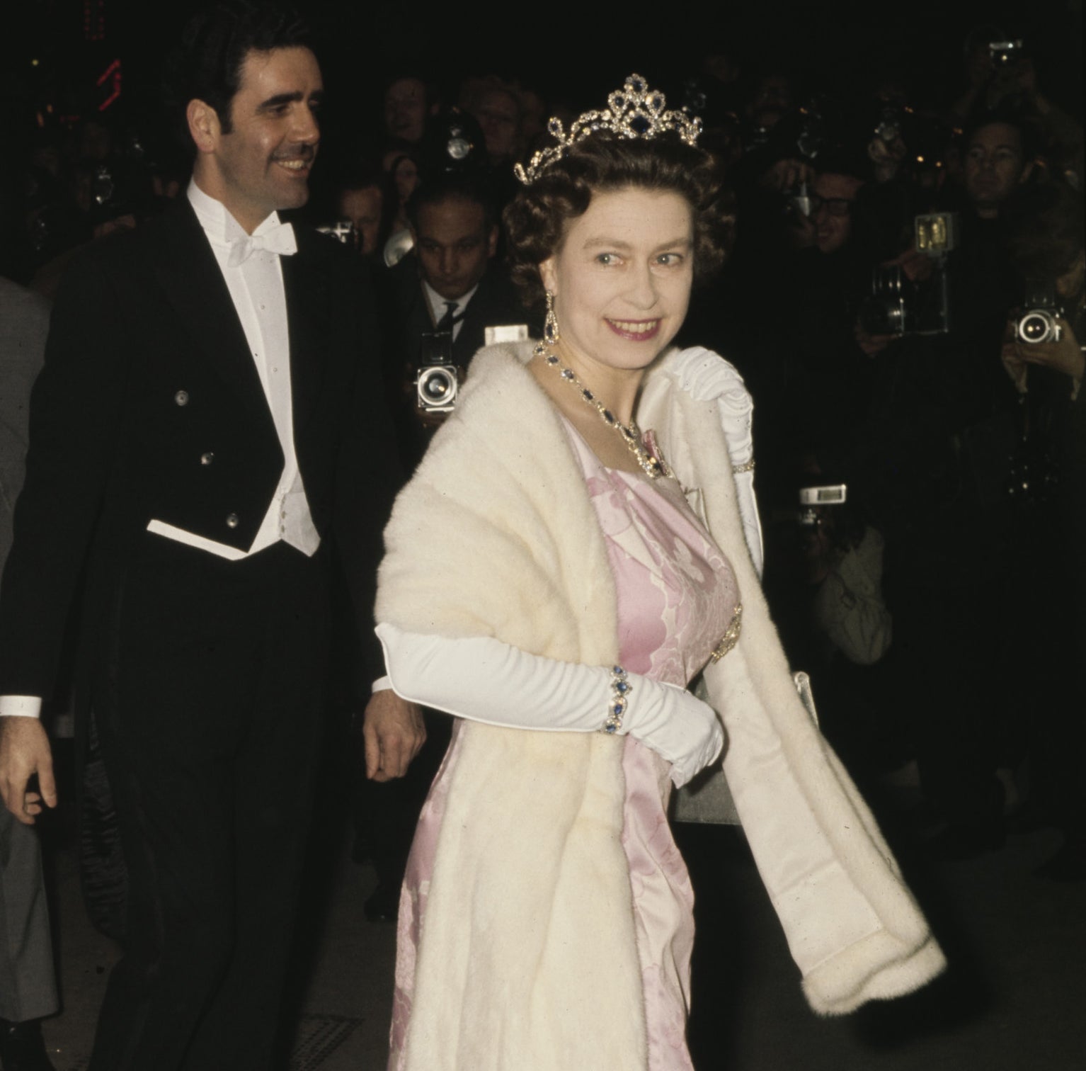 a young queen elizabeth wearing the tiara